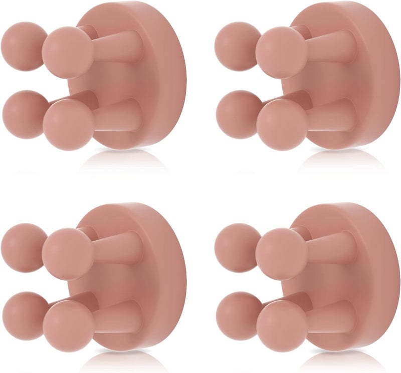 XoYoZo 4 pcs Silicone Toothbrush Holder Multi-Function Hook Waterproof self Adhesive Single Toothbrush Hook Plug Holder for Wall for Hanging Bathroom Kitchen Living Room Office - Image 1